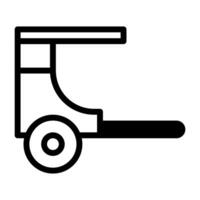 rickshaw dualtone ilustración vector e icono de logotipo icono de año nuevo perfecto.