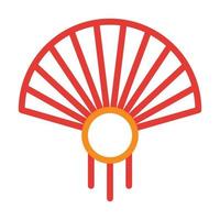 fan multicolor red illustration vector and logo Icon new year icon perfect.