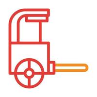 rickshaw multicolor rojo ilustración vector y logo icono icono de año nuevo perfecto.