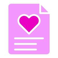 papel rosa sólido ilustración de san valentín vector e icono de logotipo icono de año nuevo perfecto.