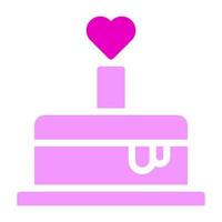 pastel rosa sólido ilustración de san valentín vector e icono de logotipo icono de año nuevo perfecto.