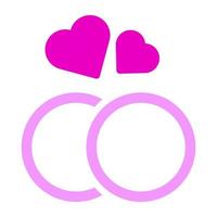 anillo rosa sólido ilustración de san valentín vector e icono de logotipo icono de año nuevo perfecto.
