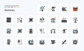 25 Electronics Line Filled Style icon pack