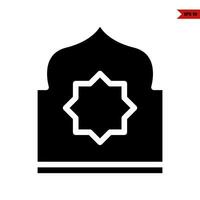 Illustration of Muslim glyph icon vector