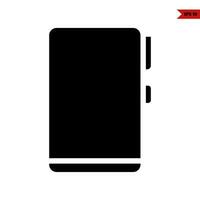 Illustration of Note glyph icon vector