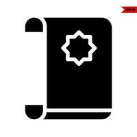 Illustration of Book glyph icon vector