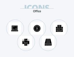 Office Glyph Icon Pack 5 Icon Design. . fax. office. printer. online vector