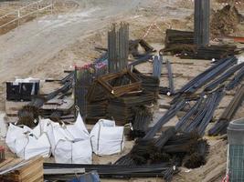 big vast construction site in Chamartin station madrid photo