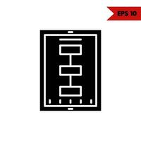 Illustration of electronics glyph icon vector