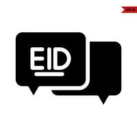 Illustration of Eid glyph icon vector
