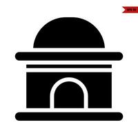 Illustration of Mosque glyph icon vector