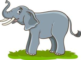 Cartoon elephant isolated on white background vector