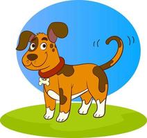 vector illustration of a cute dog in cartoon style