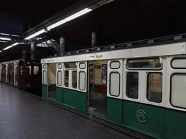 Old Madrid spain metro wagon photo