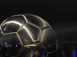 soccer ball best player winning trophy detail photo