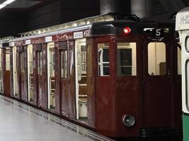 Old Madrid spain metro wagon
