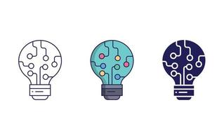 Ai innovation, Bulb icon vector