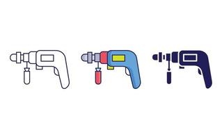 Drill tool icon vector