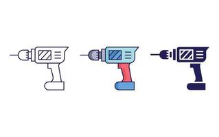 Drill tool icon vector