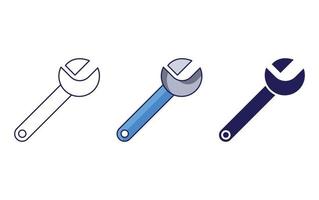 Monkey wrench icon vector