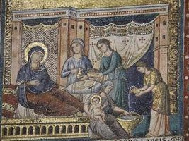 Santa Maria in Trastevere church mosaic, Rome, 2022 photo