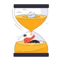 Trendy Deadline Concepts vector