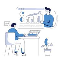 Trendy Data Analytics vector