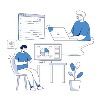 programación de software de moda vector