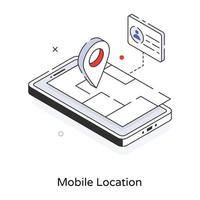 Trendy Mobile Location vector