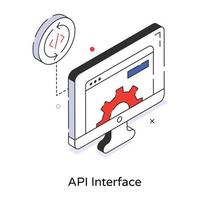 Trendy API Interface vector