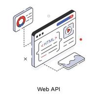 Trendy Web API vector