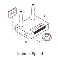 Trendy Internet Speed vector