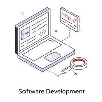 Trendy Software Development vector