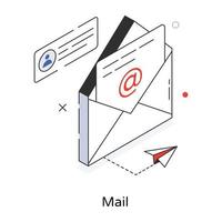 conceptos de correo de moda vector