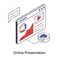 Trendy Online Presentation vector