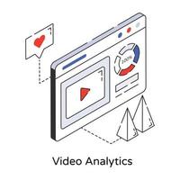 Trendy Video Analytics vector