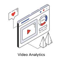 Trendy Video Analytics vector