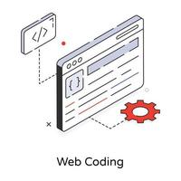 Trendy Web Coding vector