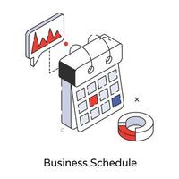 Trendy Business Schedule vector