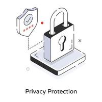 Trendy Privacy Protection vector