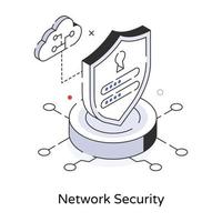 Trendy Network Security vector