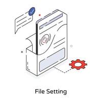 Trendy File Setting vector