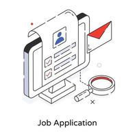 Trendy Job Application vector