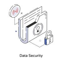 Trendy Data Security vector