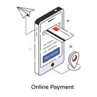 Trendy Online Payment vector