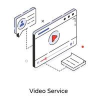 Trendy Video Service vector