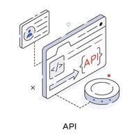 Trendy API Concepts vector