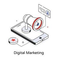 Trendy Digital Marketing vector