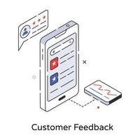 Trendy Customer Feedback vector