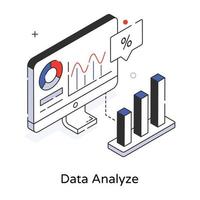 Trendy Data Analyze vector